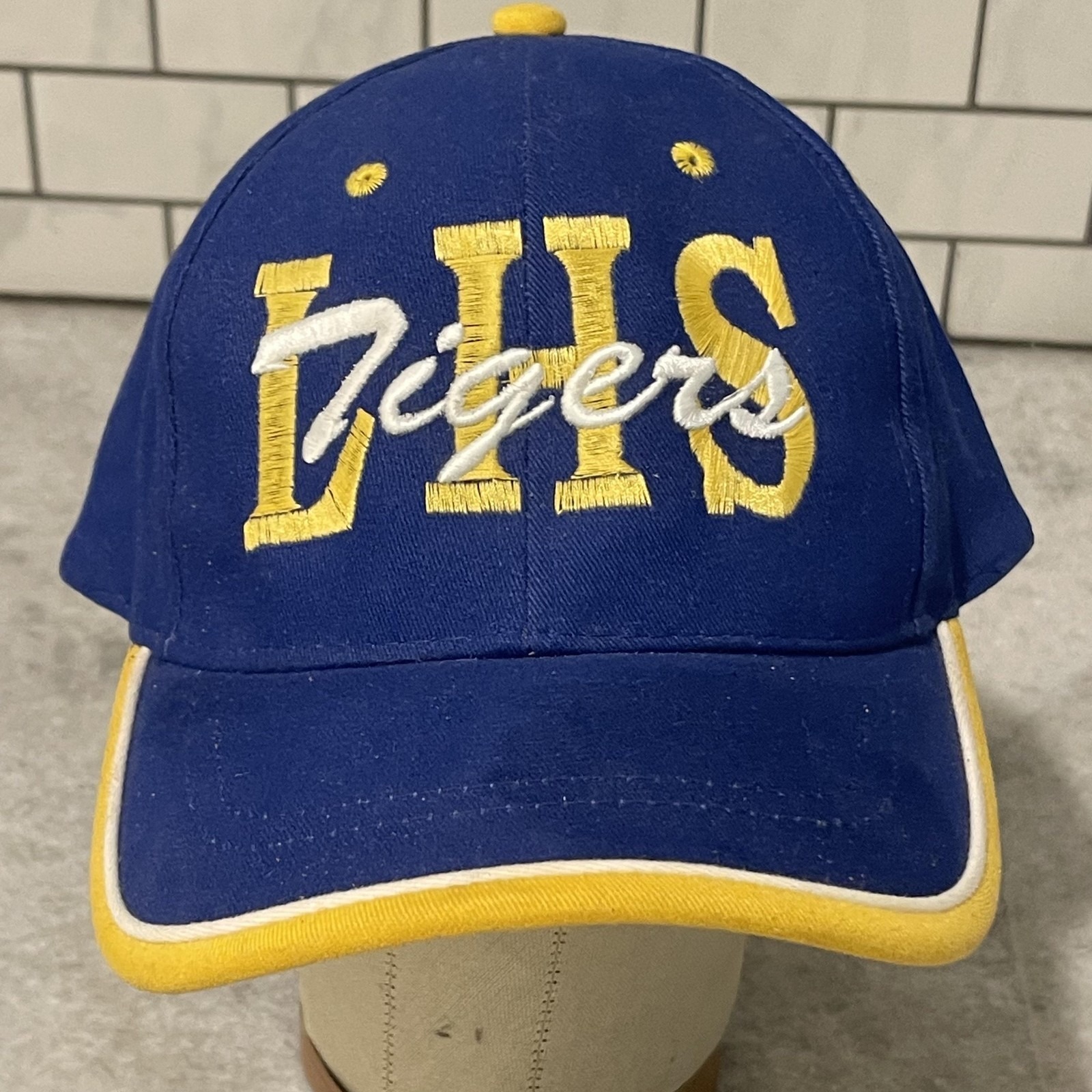 Lhs Tigers Hat Cap Strap Back Mens One Size Blue Yellow Baseball Outdoor Cap